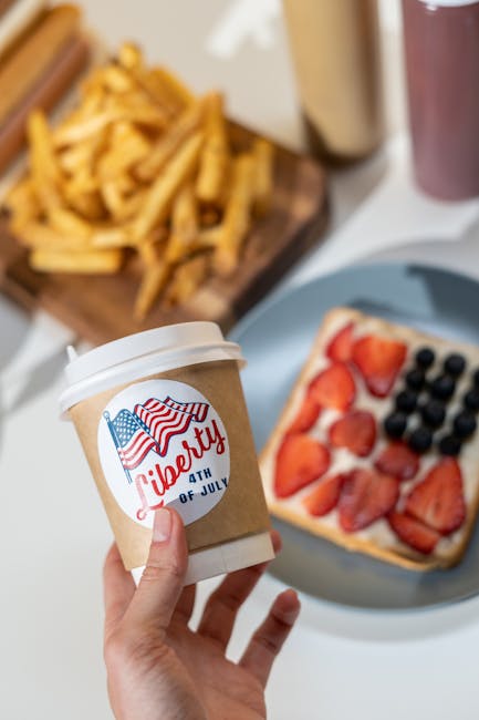 9 : img_7 - Coffee and toast with US flag themes